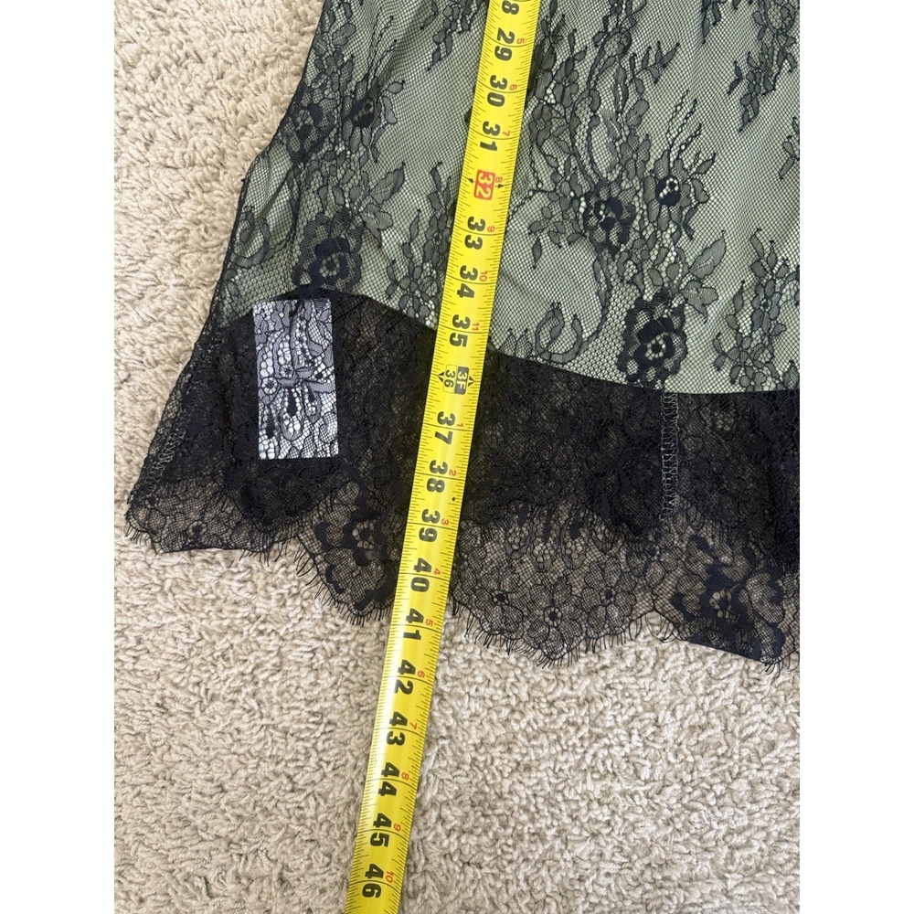 CIDER New Black Lace Milkmaid DRESS M Green Mesh Whimsigoth Fairy Grunge Goblin - Picture 13 of 16